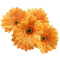 Floral Garden 5-Stem Orange Burlap Gerbera Daisy Bushes, 13 in. — Dollar Tree (SKU 256516)