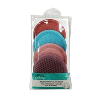 April Bath And Shower Microfiber Facial scrubs, Assorted Colors, 4-Piece Pack. — Dollar Tree