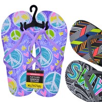 Tween Printed Rubber Flip-Flops — Dollar Tree (SKU 237541)