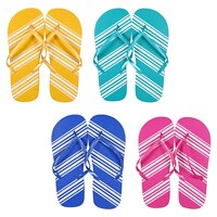 Women's Striped Rubber Flip-Flops — Dollar Tree (SKU 270791)