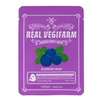 Real Vegifarm Superfood Blueberry Facial Sheet Mask, 1 Count. — Dollar Tree