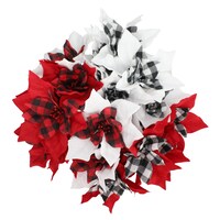 Floral Garden Poinsettia Check Bouquet, 12-in. — Dollar Tree