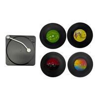 Record Player Coaster Set, 5-Piece Pack. — Dollar Tree