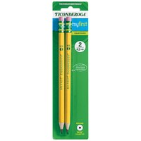 Ticonderoga My First Wood-Cased Pencils, Pre-Sharpened, #2 HB, Yellow, 2 Count. — Dollar Tree