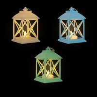 Garden Collection Plastic Pastel LED Lanterns, 2.75x4.5x2.45-in. — Dollar Tree