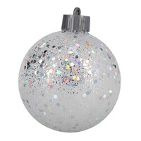 Christmas House Glittery LED Holiday Ball Ornaments, 3.5-in. — Dollar Tree penny item