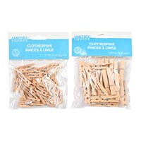Crafter's Square Clothespin Pack, Assorted Sizes — Dollar Tree