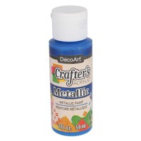 DecoArt Crafter's Acrylic Blue Metallic Paint, 1-Count. — Dollar Tree