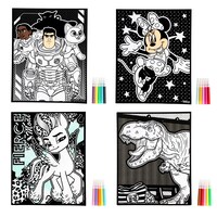 Licensed Character Velvet Art Posters with Markers, 8x11 in. — Dollar Tree