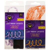 Halloween Themed Colored Mesh Lights, 3 ft. Strands — Dollar Tree (SKU 313667)