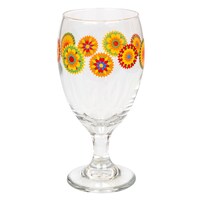 Mambo Floral Glass Goblets, 16 oz. — Dollar Tree (SKU 210048)