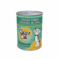 Salty Cat Chicken Dinner Casserole in Gravy Adult Wet Cat Food, 13-oz. Can — Dollar Tree