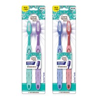 Gurunanda Basics Medium Dew Drop Toothbrush, Assorted Colors, 2-Piece Pack — Dollar Tree