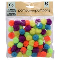 Bulk Crafter's Square Multicolored Craft Pom-Poms, 80-ct. | Dollar Tree