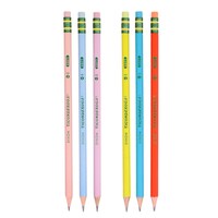 Ticonderoga Pre-Sharpened 2HB Soft Pencils, Assorted Colors, 3-Piece Pack. — Dollar Tree