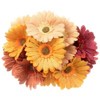 Floral Garden 5-Stem Artificial Burlap Gerbera Daisies — Dollar Tree