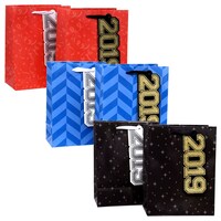 Voila 2019 Graduation Colored Gift Bags with Tags, 9x5x7 in. — Dollar Tree penny item
