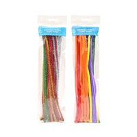 Crafter's Square Chenille Stems, Assorted Materials, 45-Piece Pack. — Dollar Tree