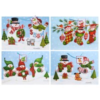 Voila Extra-Large Christmas Snowman Gift Bags, 12x17x5 in. — Dollar Tree