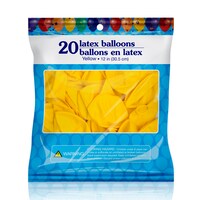 Yellow Standard Latex Balloons, 20-Count. — Dollar Tree
