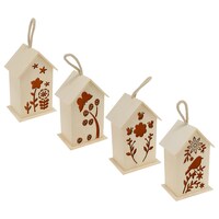 Decorative Diy Wooden Bird Houses, 3x6.1x3.8-in. — Dollar Tree