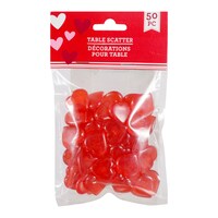 Valentine's Day Plastic Heart Table Scatter Decorations, 50-ct. Packs — Dollar Tree penny item