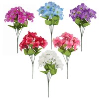 Floral Garden 6-Stem Artificial Hydrangea Bushes, 16 in. — Dollar Tree
