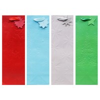 Voila Embossed Christmas Bottle Gift Bags, 14x4.5x4.5 in. — Dollar Tree