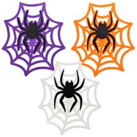 Glittery Felt Spider Web Decorations, 14.75 in. — Dollar Tree penny item