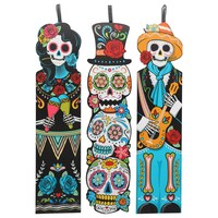 Day of the Dead Vertical Hanging Signs, 24x6-in. — Dollar Tree