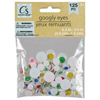 Crafter's Square Multi-Colored Plastic Googly Eyes, 125-Count. Packs — Dollar Tree
