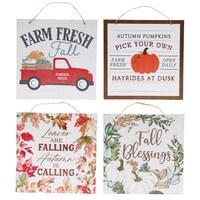 Decorative Autumn Sentiments Signs, 11x11 in. — Dollar Tree (SKU 275898)