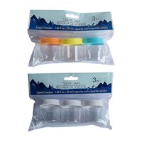 April Bath & Shower Cosmetic Jars, 3-Count. Packs — Dollar Tree