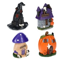 Seasonal Collection Halloween-themed Fairy Garden Mini House Decor, Assorted Designs — Dollar Tree