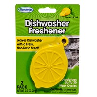 Homebright Lemon Scent Dishwasher Freshener, 2-Piece Pack. — Dollar Tree