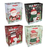 Viola Christmas-themed Large Gift Bag, Assorted Designs — Dollar Tree