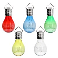 Colorful Hanging Plastic Solar-Powered String Light Bulbs, 6.7-in. — Dollar Tree (SKU 362392)