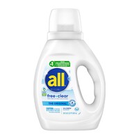 All Free Clear Original Liquid Laundry Detergent, 30 oz. — Dollar Tree