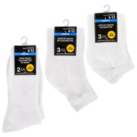 Mens' Size 6-12 White Athletic Full Cushion Socks — Dollar Tree