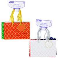 Voila Horizontal Fashion All-Purpose Gift Bags, 3-ct. Packs — Dollar Tree (SKU 259459)