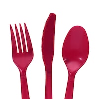 Maroon Plastic Utensils, 42-ct. Packs — Dollar Tree (SKU 180103)