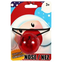 Red Christmas Light-Up Noses, 1.875 in. — Dollar Tree penny item