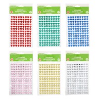 Crafter's Square Heart Jewel Stickers, 25-Count. Packs — Dollar Tree