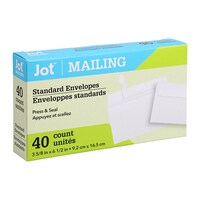 Jot Standard Press and Seal Mailing Envelopes, 3.62 x 6.50 in., 40 Count. — Dollar Tree