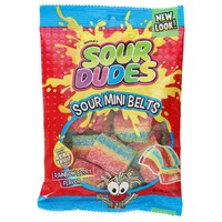 Sour Dudes Rainbow Berry Sour Mini Belts, 1-Count. — Dollar Tree