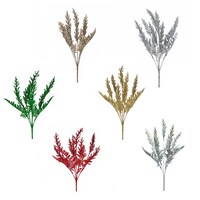 Christmas House Artificial Glitter Fern Bush, Assorted Colors — Dollar Tree