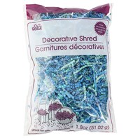 Voila Crinkle Cut Blue, Turquoise, and Iridescent Decorative Paper Shreds, 1.8 oz. Bags — Dollar Tree