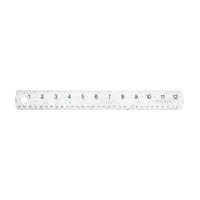 Clear Plastic Rulers with Glitter, 12.5x1.5 in. — Dollar Tree