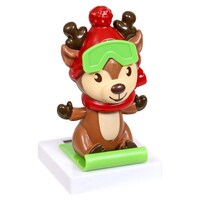 Christmas House Solar-Powered Dancing Reindeer, 2.5x2.5x4.125 in. — Dollar Tree