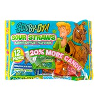 Bulk Scooby Doo Sour Straws Fruit Flavored Candies 12 Ct Packs Dollar Tree